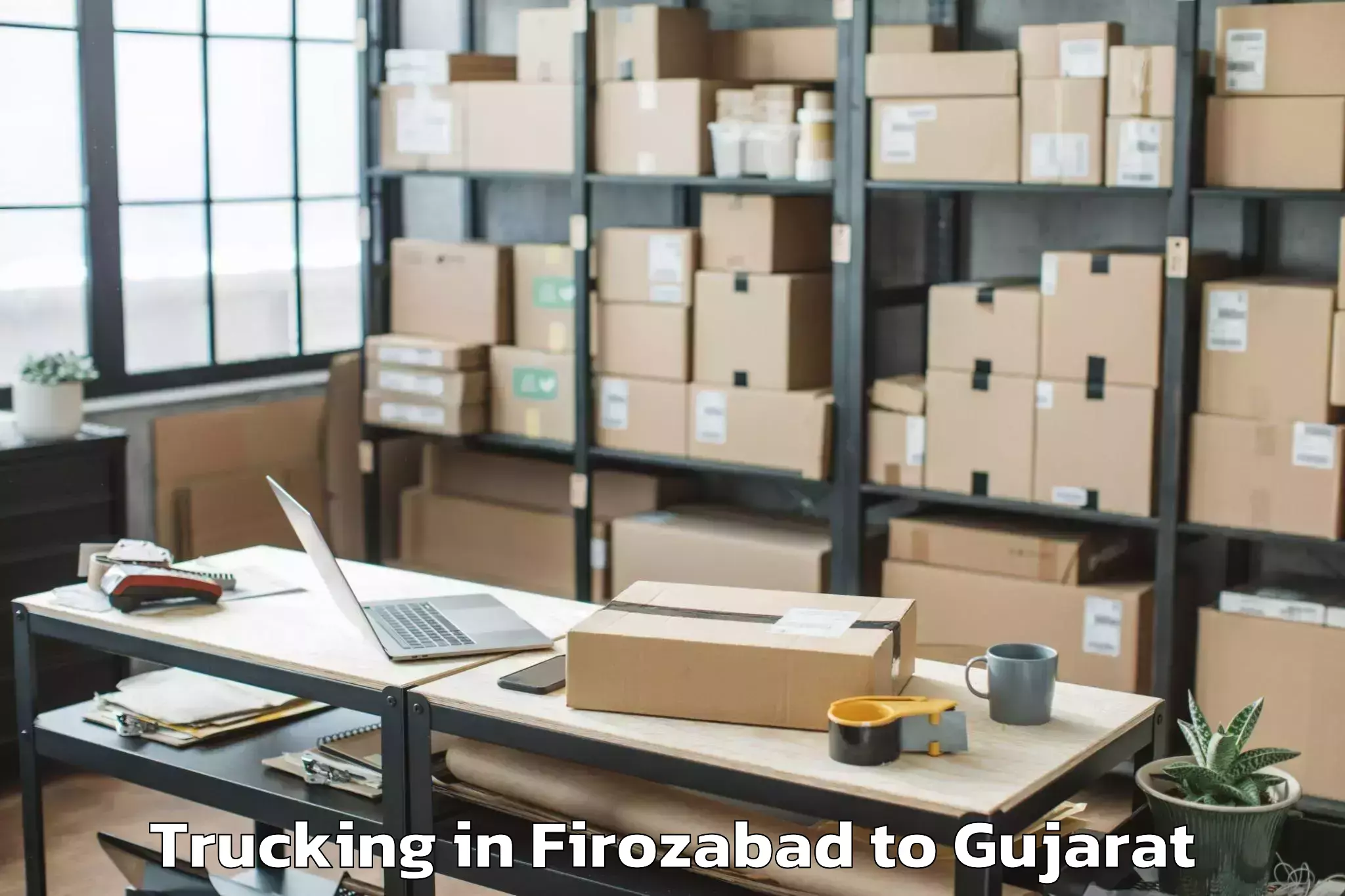 Top Firozabad to Talala Trucking Available